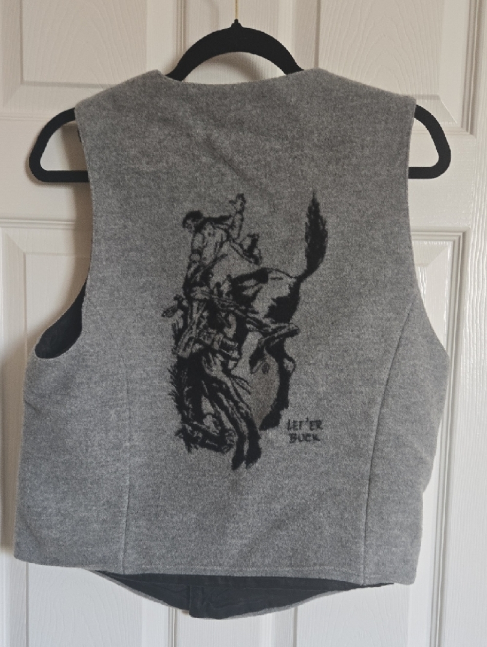 Pendleton Gray Wool Button-Front Vest - Picture 4 of 6
